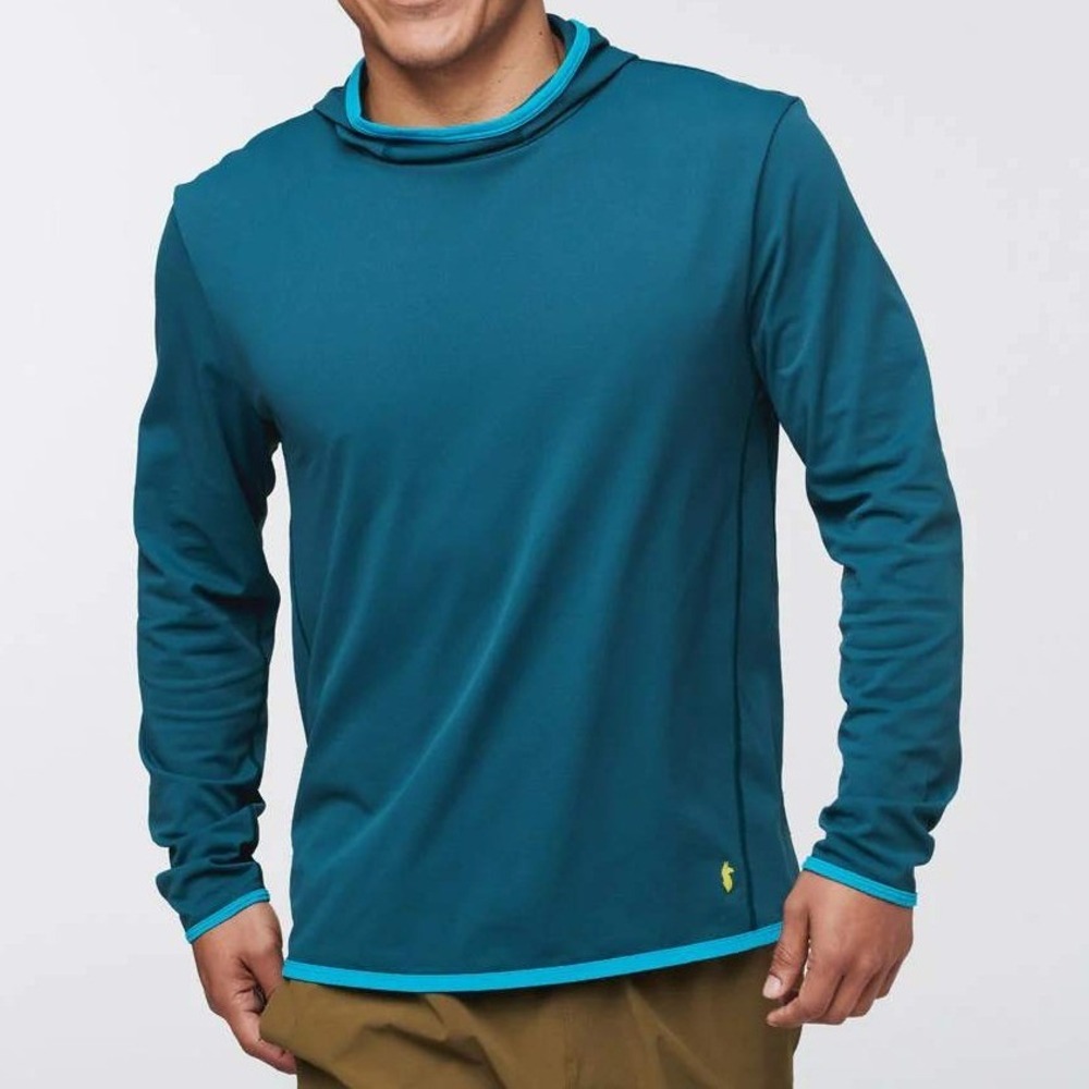 Cotopaxi Sombra Sun Pullover Hoodie in Malachie Teal Long Sleeve Size Large